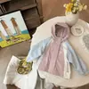 Chaqueta para Niña Primavera 2026 Nueva Elegante Estilo Coreano Versátil Cortavientos Infantil Sudadera con Capucha Casual (Estilo de Primavera)