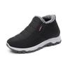 Zapatos Nuevos para Hombre con Forro de Felpa Añadido, Cómodos Zapatos de Algodón Estilo Old Beijing, Suela Suave de Invierno, Antideslizantes, Botas de Nieve Cálidas para Hombre que No Cansan los Pies