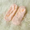 Meias Coreanas Boca Rasa Invisíveis Meias Barco Renda Sola de Silicone Antiderrapante Meias Barco Femininas Finas Anti-queda Meias Barco Atacado