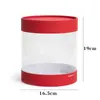 Saco de Presente Balde Transparente de Abraço de Ano Novo Bolsa de Mão Única Bolsa com Janela Caixa de Presente para Assar Caixa de Doces para Casamento Embalagem