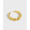 Anillo de plata de ley S925 estilo coreano, estilo frío, retro, antiguo, con giro, sencillo, para mujer, 1818