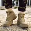 Otoño e Invierno nuevos zapatos de senderismo para senderismo zapatilla de combate para hombre al aire libre botas tácticas de entrenamiento botas Martin cálidas