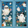 Decoraciones de Halloween creativas calabaza fantasma pegatinas de vidrio feliz halloween araña casa embrujada pegatinas electrostáticas
