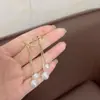 Pendientes Largos de Borla Perla Estilo Francés Super Hada Suaves Moda Estilo Frío Lujo Ligero Joyería para Orejas de Gama Alta para Mujeres