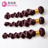 Peruca Africana Cabelo Humano Peruano Cabelo Humano Peruano Ondulado Solto Pacotes de Cabelo Humano Vermelho