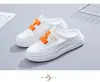Novedad Primavera y Verano 2026 Estilo Cerrado por Delante con Cordones Medias Pantuflas de Malla Transpirables Ultraligeras Suela Suave Suela Gruesa Cómodas Pantuflas para Mujer