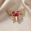 Broche Borboleta Criativo Retrô com Gota de Cola Acessórios para Cheongsam Vintage Médio Alfinete Fivela para Xale Anti-Luz