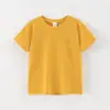 Camiseta de Manga Corta para Niños Ropa de Verano Color Sólido Patrón Personalizado Top Ropa de Algodón Puro Niños Camisa Lisa de Verano Suministro Transfronterizo