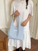 Bolsa Tote Vertical com Listras Grande Capacidade Estilo Verão 2026 para Trabalho e Deslocamento, Adequada para Estudantes, Design Casual e Versátil