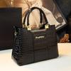Bolso de Mamá de Cuero Genuino 2026 Nuevo Diseño Moda Patrón de Cocodrilo Elegante Bolso para Mujeres de Mediana Edad Bolso de Mano de Marca de Lujo Ligero para Mujeres