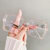 Gafas de Mujer Sin Graduación Antiluz Azul Tendencia en Tiktok, Protección Ocular, Montura Dorada, Adelgazantes, Gafas Poligonales Modernas