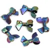 Contas Acrílicas Mapei Bow Banhadas em UV Iridescente Atacado Corrente para Celular Material para Miçangas DIY Contas Soltas
