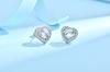 Brincos de Coração Imitação Moissanite para Mulheres Transmissão ao Vivo Xiaohongshu Kuaishou, Acessórios de Orelha Elegantes em Formato de Coração Atacado Zircônia Moda Ol