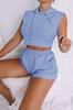 Primavera/Verano 2026 Transfronterizo Nuevo Moda Femenina Amazon Ebay Venta Caliente Chaleco con Capucha Bolsillo Pantalones Cortos Conjunto Casual