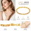Pulseira de Cobre Europeia e Americana Transfronteiriça Multicor com Zircônia Incrustada para Mulheres Moda Luxo Leve Versátil Toque de Alto Padrão Pulseira Wristband Joia Estilo Casal