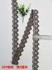 No. 93 Accesorios de Ropa DIY en Borgoña, Café, Gris, Azul Real, Morado, Negro y Blanco Borde de Encaje Elástico, Ancho 5 cm