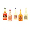 Botella de vino pequeña miniatura llavero colgante hecho a mano DIY funda para teléfono móvil material de juego de alimentos accesorios de resina casa de muñecas do11