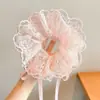 Diadema de Encaje Romántico Francés para Niñas con Cordón de Cinta, Súper Hada, Dulce, para Moño, Anillo Ajustable Tipo Intestino Grueso