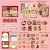 Xin Mo Paquete de Materiales para Bento de Comida Retro Pegatinas de Comida Retro para Diario Collage Manualidades Set de Materiales Decorativos