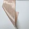 Tecido Lindamente Padrão com Estampagem Dourada e Textura Canelada, Tecido Especial Brilhante com Linhas Finas para Roupas de Dança, Tecido Listrado Fino no Atacado