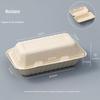 Caixa de almoço descartável, caixa de arroz de peça única, caixa de take-away para fast food espessada de grau alimentício, caixa para arroz frito e churrasco com tampa