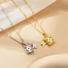 Comercio exterior transfronterizo simple moda titanio acero collar mujeres no se desvanece lujo todo combina personalidad estilo coreano cadena clavícula joyería