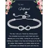 Amazon Transfronterizo Ilimitado Pulsera de Tenis Ajustable para Esposa, Madre, Tía, Hermana, Regalo de Cumpleaños Graduación