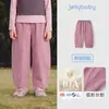 Pantalones Deportivos Casuales Largos de Algodón Puro para Niñas Jellybaby Otoño Ropa de Bebé para Otoño Pantalones de Plátano para Niños Grandes