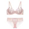 Renda francesa plus size sutiã cueca anti-flacidez terno peito grande pequeno anti-flacidez empurrar para cima terno sutiã