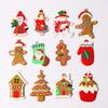 Promoção Quente da Amazon Homem de Gengibre Decoração de Natal Festa de Natal Decoração de Presente Pingente para Pendurar na Árvore de Natal