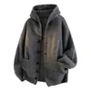 Cárdigan con Capucha Suéter de Punto para Hombre Ropa de Abrigo Otoño Invierno Piel de Nutria Marina Suave y Esponjoso Estilo Old Money Holgado Tejido de Punto Otoño Invierno