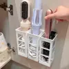 Yt2522 Caja de Almacenamiento para Rizador Montada en Pared, Estante de Almacenamiento para Plancha de Cabello Montado en Pared para el Hogar, Caja Organizadora para Peluquería