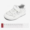 [Oferta Especial] Tenis para Niñas Snuffy Otoño Nuevos Versátiles para Exteriores Estudiante Casual Zapatos Blancos con Correas de Velcro