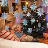 Adornos colgantes para árbol de Navidad, decoración tridimensional de copos de nieve en 3D, adornos creativos para guarderías, centros comerciales y aulas.