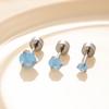 Henson Three-Claw Opal Titanium Steel Ear Osso Prego Parafuso de Orelha Parafuso de Orelha Prego de Orelha Advanced Sense Brincos de Nicho