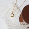 Linda Lua Crescente Pequena Garra de Crescente Colar Lua de Diamante Corrente para Clavícula de Deusa Aço Titânio Banhado a Ouro 18K Qualidade que Não Desbota