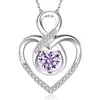 Collar de plata s925 transfronterizo europeo y americano Corazón Eterno colgante de 8 palabras en forma de corazón con incrustaciones de joyería collar moderno para combinar con todo