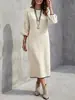 Estação Independente Transfronteiriça Outono/Inverno 2026 Mais Vendido Vestido Estilo Europeu e Americano Feminino Textura de Alta Qualidade Manga Bufante Saia Midi Feminina