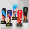 Nuevo trofeo de cristal medalla de estrella de cinco puntas de metal letras personalizable personal excelente impresión a color de alta calidad fabricante de placas de matrícula