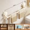 Toallero con ventosa Barra para toallas sin perforaciones Estante de almacenamiento de doble barra/barra sencilla Colgador para inodoro, baño, pared