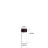 Diámetro 30 mm Boca de Rosca Botella Tapa de Madera Marrón Botella de Deseos de Vidrio de Borosilicato Alto Botella Dispensadora de Pastillas Multiespecificación