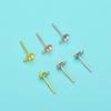 Brincos de Prata de Lei S925 Porta Vazio de Pérola Porta Contas de Cristal com Argola Porta Orelha Brincos DIY Feitos à Mão Acessórios de Prata
