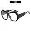 Gafas de sol poligonales de nueva moda transfronterizas, lujo ligero europeo y americano, gafas decorativas simples y casuales, gafas de sol de celebridad de internet para pasarela