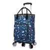 Carrito de compras de gran capacidad con ruedas giratorias silenciosas plegables, impermeable y resistente al desgaste, carrito de compras portátil para supermercado, personalizable