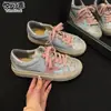 Couro Genuíno Estilo Quente Retrô Desgastado Sapatos de Treino Alemães Casuais Femininos Sapatos com Estrela Board Sapatos Esportivos Planos Versáteis Estilo Outono 2026
