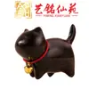 Miniatura Artesanal de Gato de Sândalo para Decoração de Mesa Interna, Fofo Presente de Aniversário