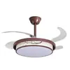 Estilo de Canción Estética Lámpara de Araña Ventilador de Comedor Lámpara de Ventilador de Techo Integrada Invisible para el Hogar Lámpara de Techo Retro Zen de Madera Maciza para Estudio