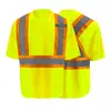 Exportado a Canadá, camiseta reflectante estándar CSA con acolchado cruzado en la espalda y tiras reflectantes de alto brillo, chaleco de seguridad