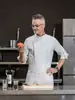 Uniforme de chef de alta qualidade com manga longa para cozinha de catering e panificação da Zhejiang Yi Ming, durável e confortável, atacado do fabricante