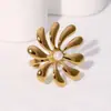 Anillo de Acero Inoxidable con Apertura Ajustable para Mujer, Superventas Transfronterizo, Anillo de Acero de Titanio Chapado en Oro de 18K de Lujo Ligero, Joyería